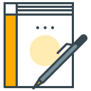 Notebook filled outline Icon