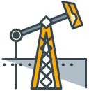 Oil Extraction filled outline Icon