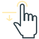 One Finger Move filled outline Icon