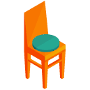 Orange Chair Isometric Icon