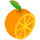 Orange Half Isometric Icon