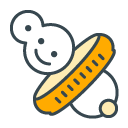 Pacifier filled outline Icon