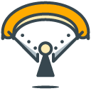 Parachute filled outline Icon