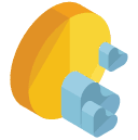 Partially Cloudy Isometric Icon