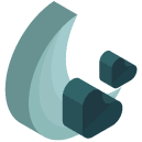 Partially Cloudy Night Isometric Icon