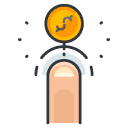 Pay per Click Filled Outline Icon