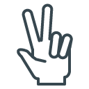 Peace filled outline Icon