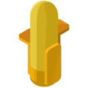 Pealed Banana Isometric Icon