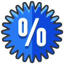 Percentage Sticker Filled Outline Icon