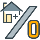 Percentage filled outline Icon