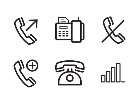Phones line icons