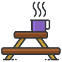 Picnic Table Filled Outline Icon