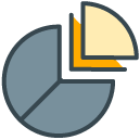Pie Chart filled outline Icon
