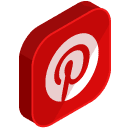 Pinterest Isometric Icon