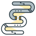 Pipeline filled outline Icon