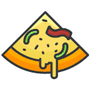 Pizza Filled Outline Icon