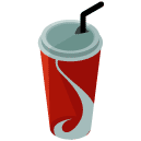 Plastic Cup Soft Drink Isometric Icon