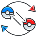 Pokemon Exchange Filled Outline Icon