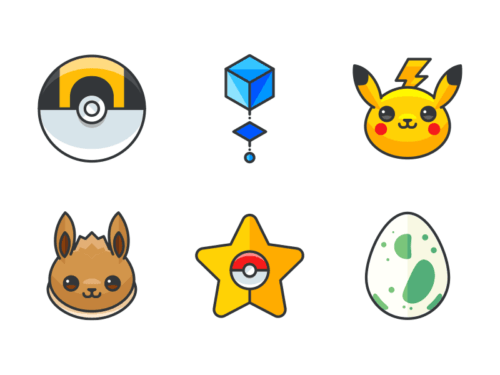 Pokemon Go filled outline icons