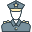 Police filled outline Icon