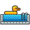 Pool Filled Outline Icon
