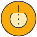 Power Button filled outline Icon