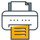 Printer filled outline Icon