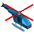 Private Helicopter Isometric Icon