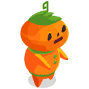Pumpkin Monster Isometric Icon