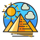 Pyramids filled outline Icon
