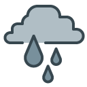 Rain Drops filled outline Icon
