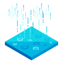 Rain Isometric Icon