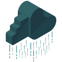 Rain Storm Isometric Icon