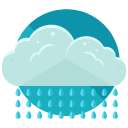 Rain cloud Flat Icon