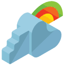 Rainbow Cloud Isometric Icon