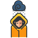 Raining filled outline Icon