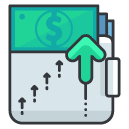 Raised Salary Filled Outline Icon