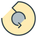 Repeat filled outline Icon
