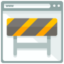 Road Barrier Webpage Flat Icon