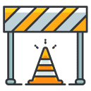 Road Maintenance Filled Outline Icon