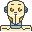 Robot filled outline Icon