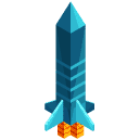 Rocket Isometric Icon