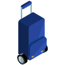 Rolling Luggage Isometric Icon