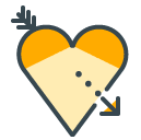 Romance filled outline Icon