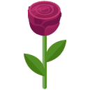 Rose Isometric Icon