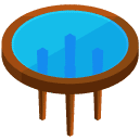 Round Glass Coffee Table Isometric Icon