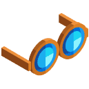 Round Glasses Isometric Icon