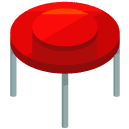 Round Modern Table Isometric Icon
