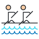 Rowing Filled Outline Icon