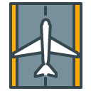 Runway filled outline Icon